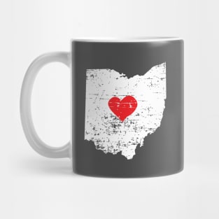 <3 Ohio State Map T Shirt for Men Women and Kids Mug